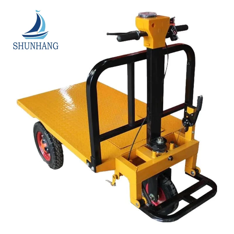 800W Motor stand-on betongtransport platt bil